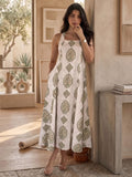 Zana Block-Print Women's Maxi Dress