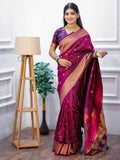 Classic Indian Silk Saree with Rich woven  Pallu Design