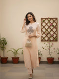 Varanga Women Striped Regular Pure Cotton Kurta with Trousers