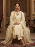 Varanga Women Zari Embroidered And Sequence Embellished With Organza Detailed Kurta With Bottom And Dupatta