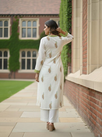 Fuchsia Tassel-Trimmed kurta set