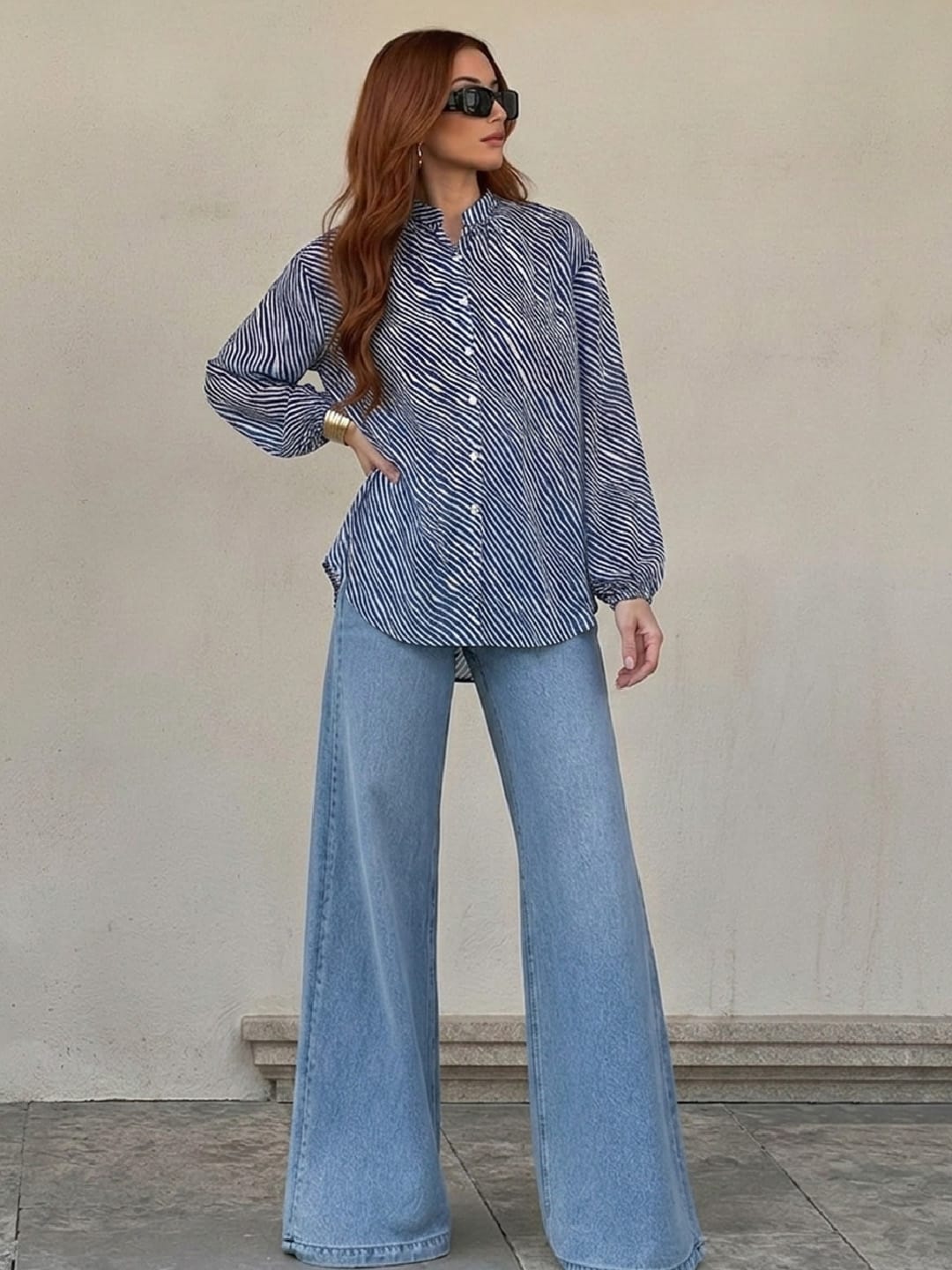 Varanga Neel-Leheriya women's top