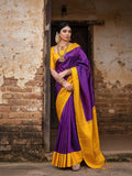 Ethnic Motifs Silk Cotton Handloom Banarasi Saree