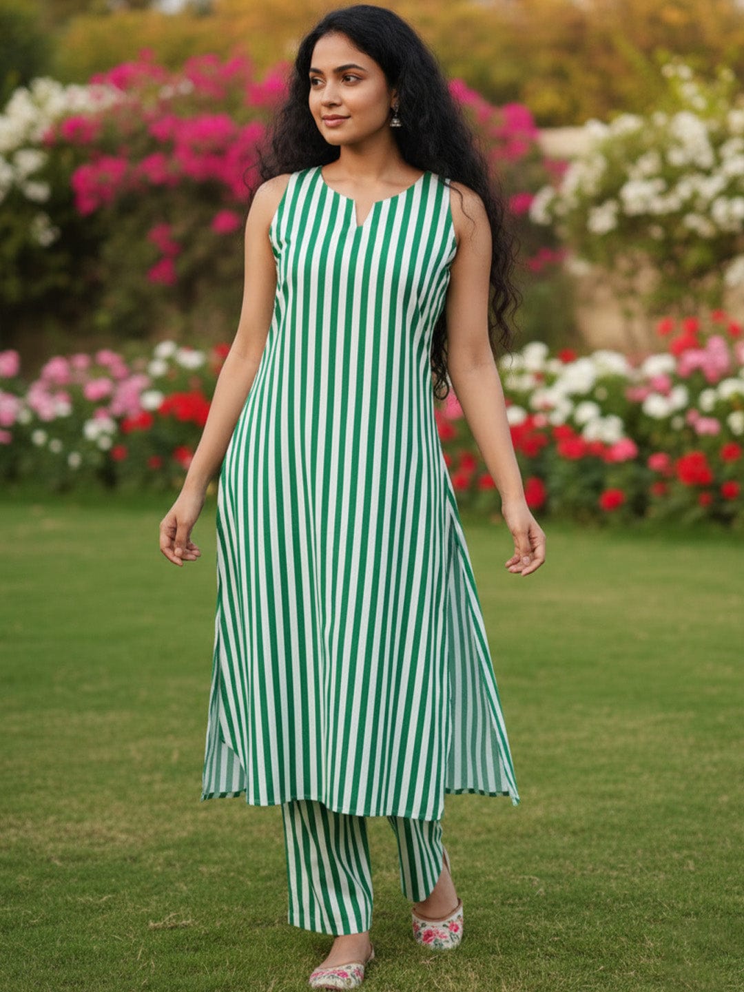 Emerald Wave Leheriya kurta set