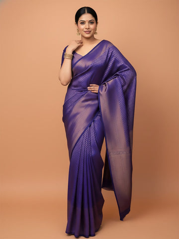 Ethnic Motifs Silk Cotton Handloom Banarasi Saree