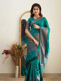 Ethnic Motifs Silk Cotton Handloom Banarasi Saree