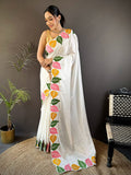 Luxurious silk Saree with rich woven pallu design