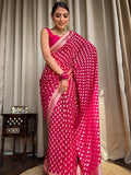 Ethnic Motifs Silk Cotton Handloom Banarasi Saree