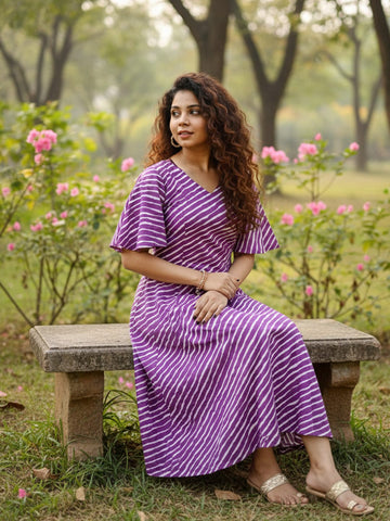 Purple Breeze A-Line Dress