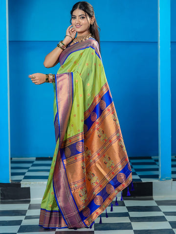 Classic Indian Silk Saree with Rich woven  Pallu Design