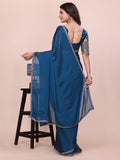 Varanga Embellished Embroidered Silk Blend Heavy Work Saree