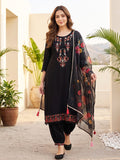 Varanga Women Floral Motif Thread Embroidered Yoke Kurta with Trouser & Dupatta