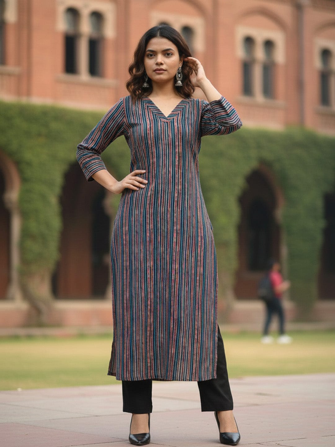 Varanga Charcoal Multi-Tone Workwear Tunic