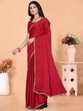 Varanga Embellished Sequinned Silk Blend Heavy Work Saree