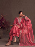 Salmon Pink Zardosi Embroidered Silk Suit Set