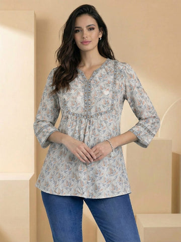 Varanga Women Summer Floral printed Top