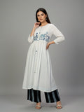 Midnight Contrast Kurta Set