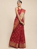 Ethnic Motifs Silk Cotton Handloom Banarasi Saree
