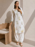 Ivory Bloom Kurta Set with Farsi Salwar
