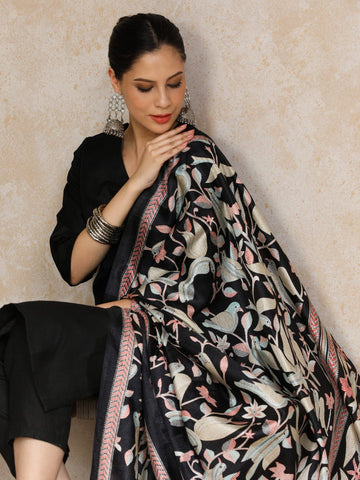 Varanga Women V Neck Kurta with Trouser and Printed Dupatta