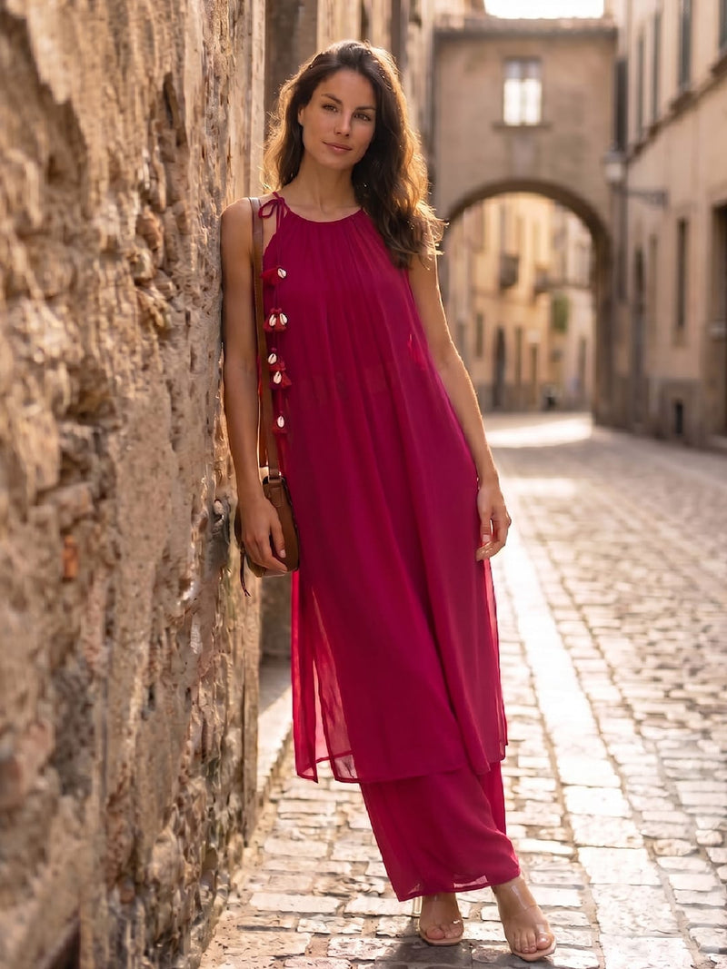 Women's Fuchsia Kurta Set