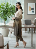 Varanga Women Ombre Olive A-Line Kurta Set