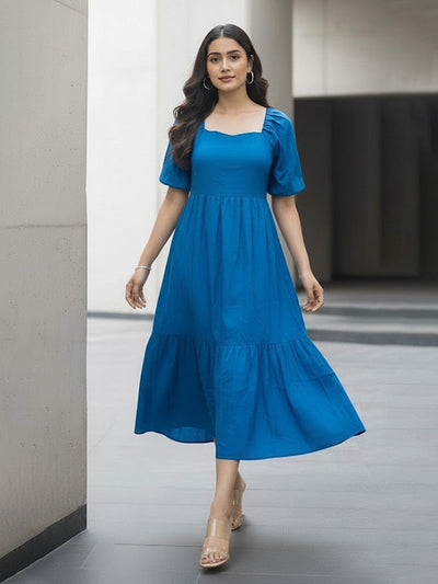 Blue Dress With Flare