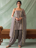 Women Solid Kurta Set With Farsi Salwar