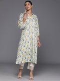 Varanga Women Green Abstract Printed Flared Sleeves Kurta