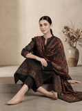 Varanga Women Black Printed Straight Kurta Paired With Solid Bottom And Printed Dupatta