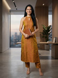 Textured Copper Kurta Set