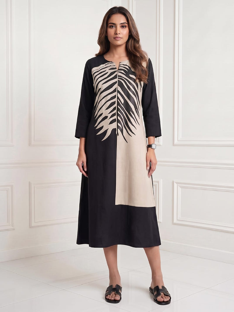 Dual-Tone Botanical Midi For Womens