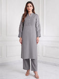 Women Embroidered Kurta With Trousers