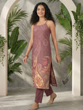Varanga Women Spaghetti Strap Straight Floral Kurta With Trousers