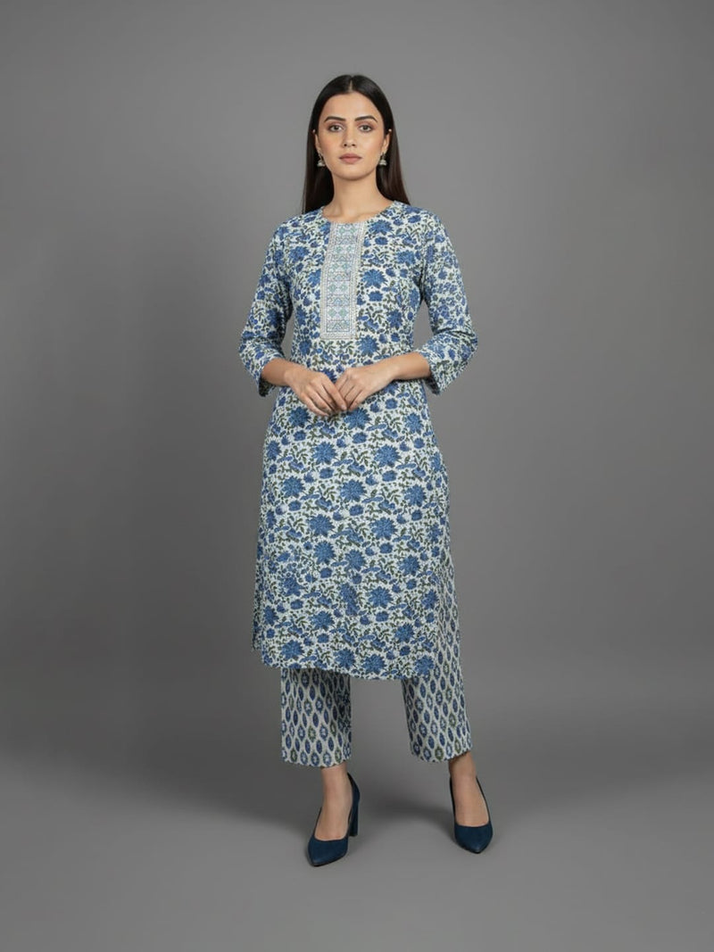 Emerald Bloom Kurta Set