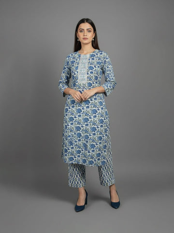 Emerald Bloom Kurta Set