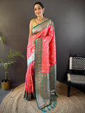 Luxurious silk Saree with rich woven pallu design