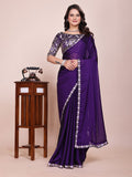 Varanga Embellished Embroidered Silk Blend Heavy Work Saree