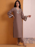 Mirror Embroidered Thread Work Straight Kurta