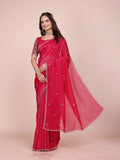Varanga Embellished Embroidered Poly Chiffon Saree