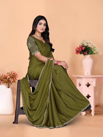 Varanga Embroidered Silk Blend Saree
