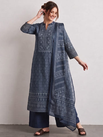 Royal Ajrakh Festive Kurta Set