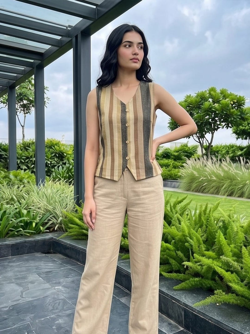 Varanga The Vintage Pinstripe Vest For Women