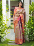 Classic Indian Silk Saree with Rich woven  Pallu Design