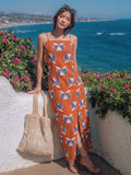 Varanga Orange Colored Women Summer Dress
