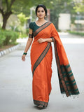 Ethnic Motifs Silk Cotton Handloom Banarasi Saree