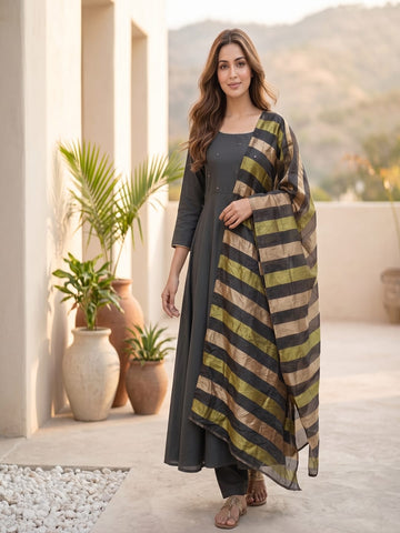 Contemporary Ethnic Kurta Set With  dupatta