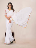 Varanga Embroidered Poly Chiffon Saree