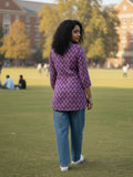 Varanga Soft Purple Buti Print Tunic