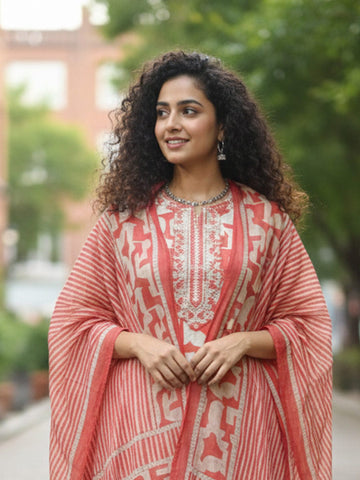 Urban Pink Printed Suit Set